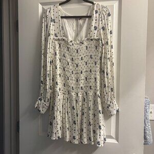 Free People Two Faces Mini Dress in Ivory